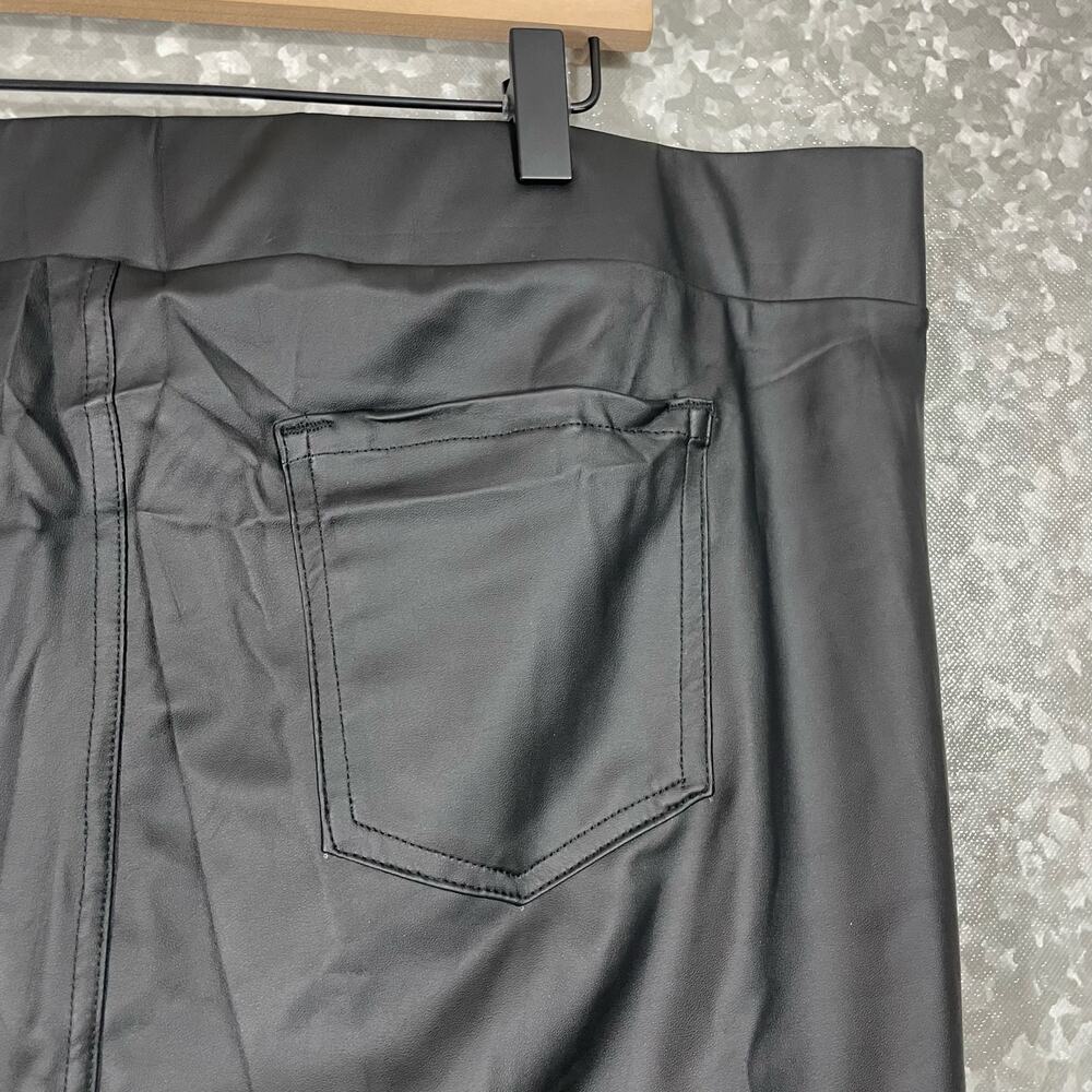 Torrid Women's Black Faux Leather Signature Waist Flare Legging - Size 3 (3X) - Picture 7 of 8